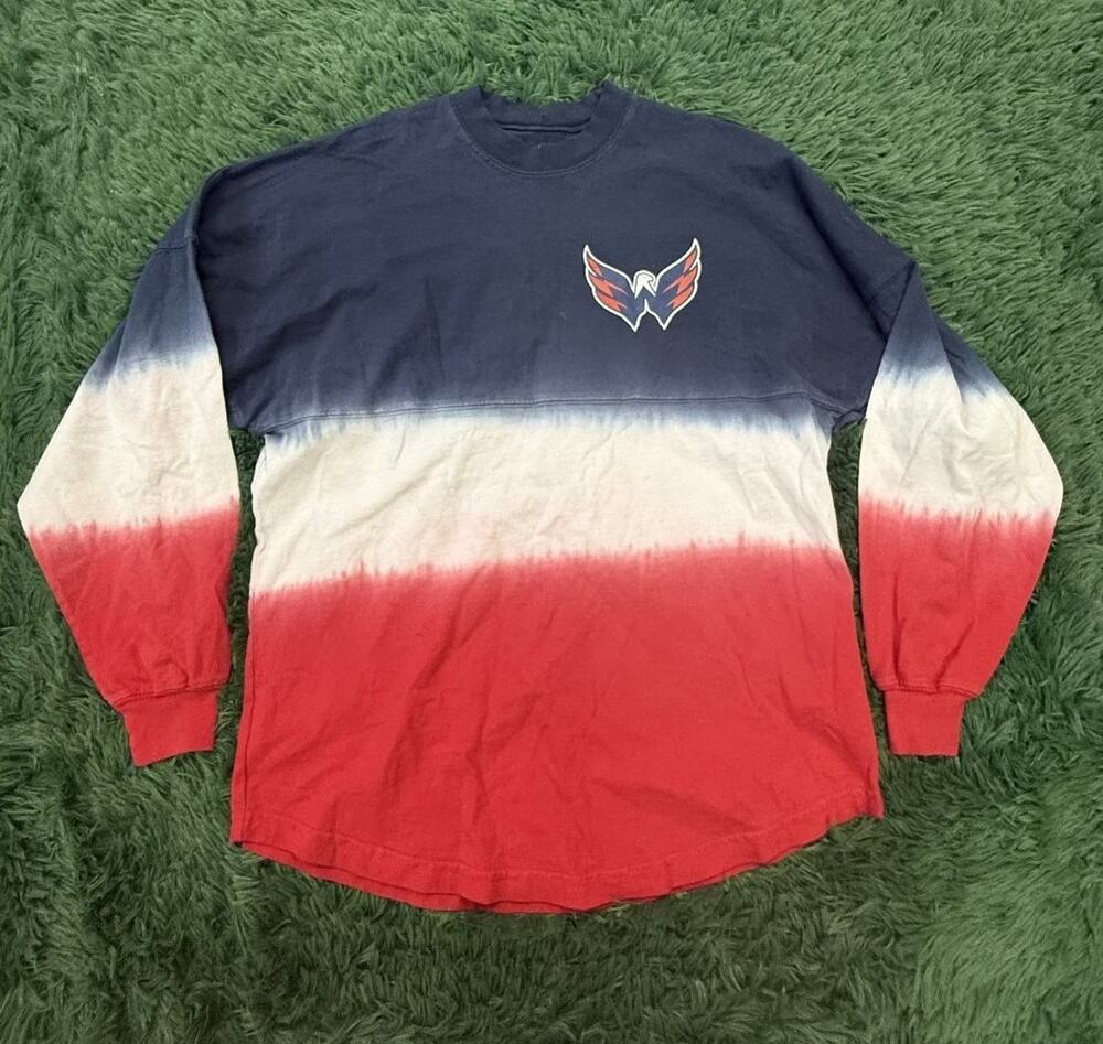 Washington Capitals NHL Fanatics Tie-Dye Long Sleeve Shirt Women's S/P CH Red